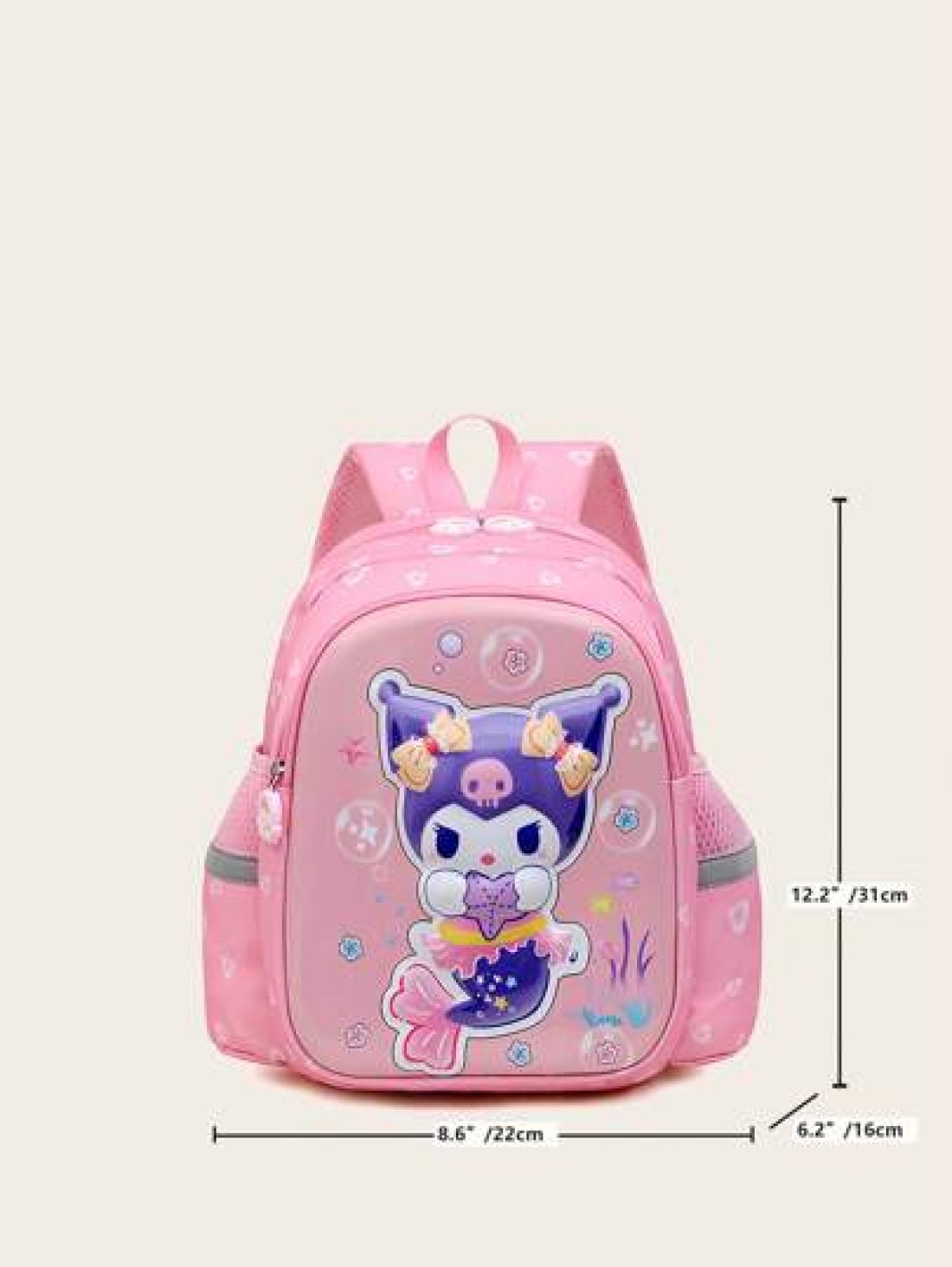 Sanrio حقيبة ظهر للأطفال بحماية الظهر والخفيفة الوزن من جزيئات صور كارتون سانريو ملودي، سينامون، كلاب