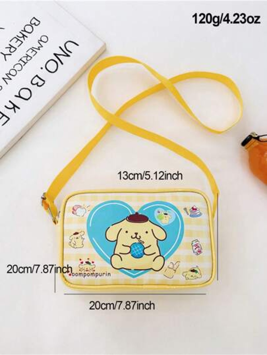 Sanrio قطعة واحدة حقيبة كتف صليب صغيرة للبنات بتصميم Kuromi وCinnamoroll من جلد البولي يوريثان، حقيبة مربعة للأطفال