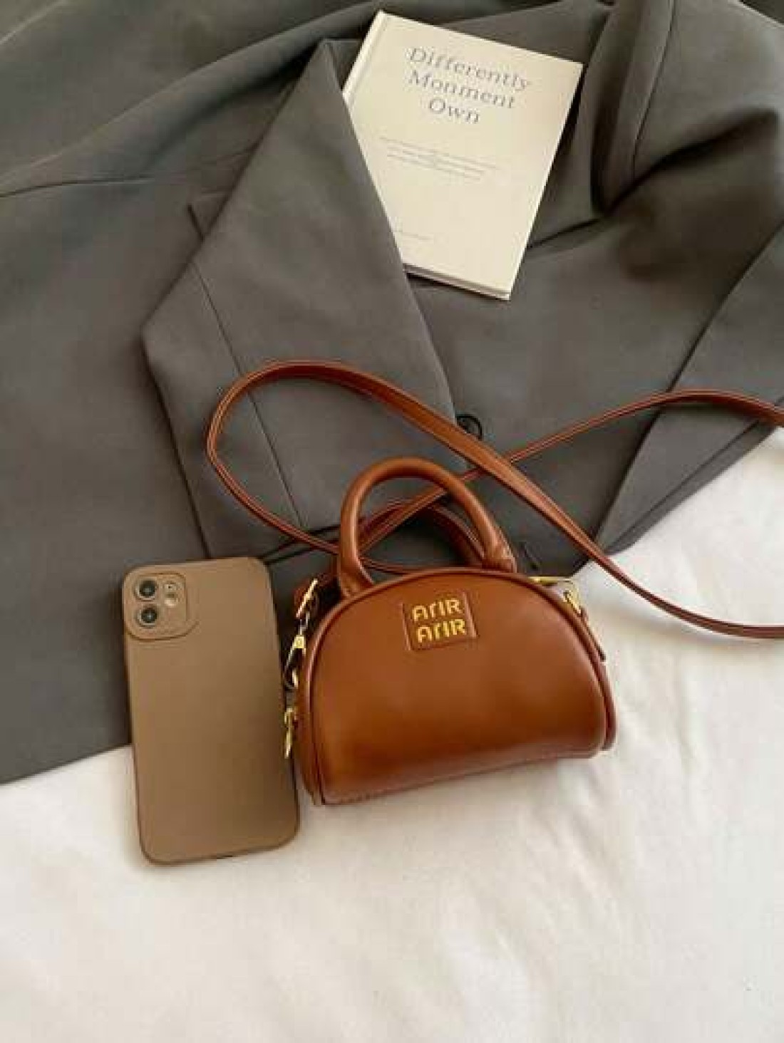 New Mini Tote Bag With Print Solid Color Ultrasmall Crossbody Bag Mini Evening Clutch Makeup Bag Key Bag Handbag