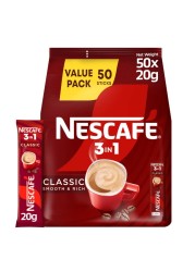 Nescafe Classic 3-In-1 Smooth And Rich Instant Coffee 20g Pack of 50