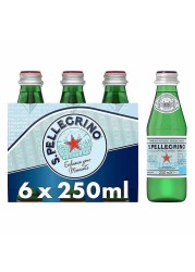 San Pellegrino Sparkling Natural Mineral Water 250ml Pack of 6