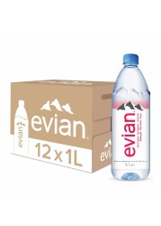 evian Natural Mineral Water 1L Pack of 12