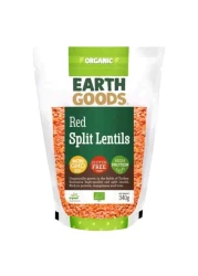 Earth Goods Organic Red Split Lentils 340g