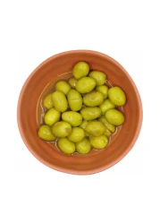 زيتون أخضر أردني بالزيت مع الزعتر