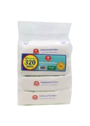 Carrefour Original Antibacterial Skin Wipes White 80 Wipes Pack of 4