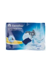 Carrefour Cellulose Sponge Scourer Blue 3 PCS