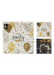 EH Table Napkins 2 Assorted Print 33x33cm 16 PCS