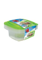 Fun Multipurpose Containers With Lid Clear And Green 709ml 4 PCS