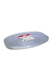 First1 Disposable Oval Aluminium Platter Small Silver 5 PCS