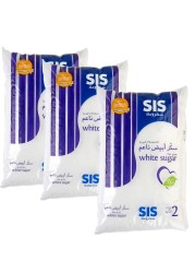 سيس سكر أبيض بحبوب ناعمة 2 كغ حزمة من 3