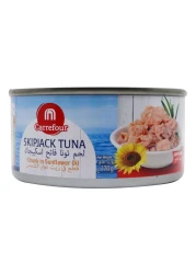 كارفور سكيبجاك قطعة تونا في زيت دوار الشمس 170 غرام