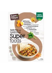 Super Nature Split Pea And Lentil Dhal Superfoods 350g