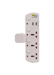 MyChoice 3-Way with 2 USB Ports T-Shape Universal Wall Socket Adapter