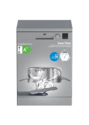 Beko Freestanding Dishwasher 13 Place Settings, 4 Programs, 2 Racks, A++ Energy Rating, Quiet Operation(49 dBA),Stainless Steel Tub, DVN04X20S(Silver)
