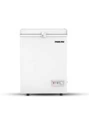 Nikai 150L Gross/100L Net, Single Door Chest Freezer With Storage Basket, High Energy Efficiency Cooling System, Adjustable Temperature, Silent Operation, NCF150N7, White