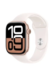 Apple Watch Series 10 GPS 46mm Rose Gold Aluminum Case With Light Blush Sport Band - Medium / Large