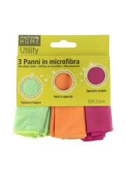 Martini Spa Home Utility Microfibre Cloth Multicolour 3 PCS