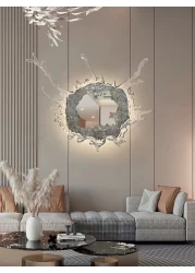 MAAC Home Crocus - Artistic Ice Mirror Wall Lamp - S Modern Decorative Stylish Elegant Wall Light Fixture Glamorous Sconce Fixture for Living Room, Bedroom, or Dining Area