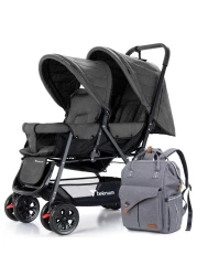 Teknum Double Stroller Combo - Dark Grey