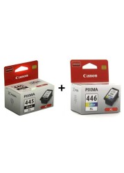 كانون فاين خرطوشة حبر طابعة PG445XL أسود مع لون CL446XL