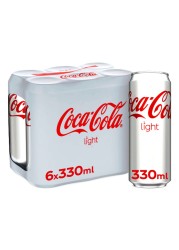 Coca-Cola Light Carbonated Soft Drink Can 330ml Pack of 6