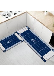 2 PCS Set Large Kitchen Mats With Thick Non Slip Bottom For Kitchen Floor With Beautiful Design (50×80CM And 50×160CM)