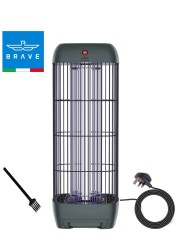 Brave Electric Mosquito Killer Bug Zapper with 15W UV Lamp, Powerful Indoor & Outdoor Insect Trap, Quiet, Safe, and Effective for Home, Kitchen, Patio, and Commercial Use (GREY BIK-04)