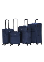 VIPTOUR VIPTOUR Set of 4 Light Weight Polyester Jacqard Trolley Luggage With Number Lock 20/24/28/32 Inches