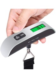 AL SAQER-Digital Hanging Luggage Scale Portable Handheld Baggage Scale for Travel Suitcase Scale for Traveling with LCD Display 50kg/110lb