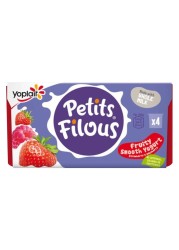 YOPLAIT PTIT FILOU RASP/STRW 100GX4