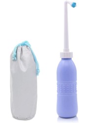 SHOWAY 650 ml Large Portable shattaf Bidet Bottle Handheld Travel Toilet shataf Hand Spray Seat Water-Blue