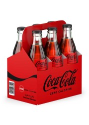 Coca-Cola Zero Calories Carbonated Soft Drink Glass Bottle 290ml