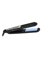 براون جهاز تمليس شعر بالسيراميك مع شاشة كريستال سائل (LCD) - أسود ES 2 ST 710