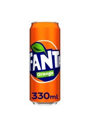 Fanta Orange Carbonated Soft Drink Can 330ml
