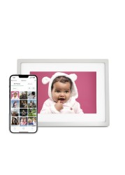 Skylight Digital Picture Frame - WiFi Enabled with Load from Phone Capability, Touch Screen Digital Photo Frame Display - Customizable Gift for Friends and Family - 10 Inch Silver