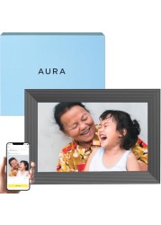Aura Digital Picture Frame - 10.1&quot; HD Display Wirecutter&#39;s Best Digital Frame for Gifting - Send Photos Directly from Your Phone from Anywhere Quick &amp; Easy Setup Over WiFi - Free Aura App Black