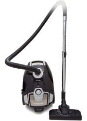 Sharp 1800W BAGGED VACUUM CLEANER WITH EXHAUST HEPA FILTER EC BG1805A BZ RED, Black, EC-BG1805A-BZ