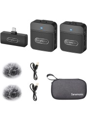Saramonic Blink100 B4 Wireless Lavalier Microphones For iPhone iPad 2.4Ghz Plug &amp; Play Lapel Clip-On Mic With Noise