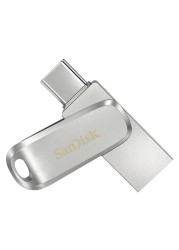 سانديسك فلاش ألترا لوكس مزدوجة بواجهة USB نوع -C بسعة 1 تيرابايت - فضي