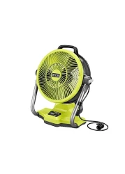 RYOBI ONE+ 18V Cordless Hybrid WHISPER SERIES 12 in. Misting Air Cannon Fan (Tool Only)