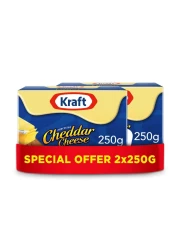 Kraft Cheddar Cheese Block, 250g Pack of 2