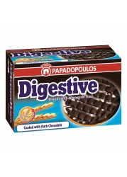Papadopoulos Digestive Biscuits Coated with Dark Chocolate, 200g