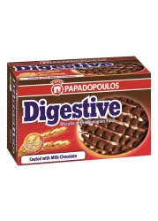 بابادوبولوس دايجستف بسكويت مغطى بشوكولاطه الحليب 200 غرام