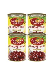 California Garden Ready To Eat Dark Red Kidney Beans 400g Pack of 4