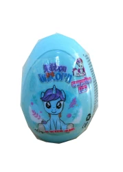 أل أو أل سوربرايز ! بيضة مفاجأة على شكل وحيد القرن مع ملصقات 10 غرام