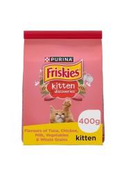 Purina Friskies Kitten Food Discoveries Flavours of Tuna, Chicken,Milk, Vegetables and Whole Grains Cat Food, 400g