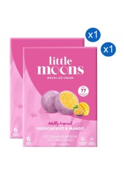 Little Moons Totally Tropical Mochi Ice Cream Passionfruit and Mango 192g Pack of 2