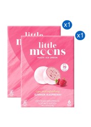 Little Moons Ripe and Refreshing Mochi Ice Cream Summer Raspberry 192g Pack of 2