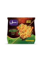 Jenan Instant Noodles Vegetable Flavour 75g Pack of 5
