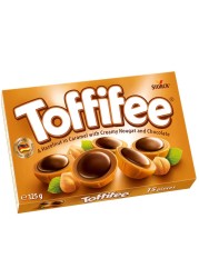 Storck Toffifee Hazelnut in Caramel with Creamy Nougat and Chocolate Toffee, 125g
